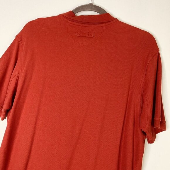 Duluth Trading Polo Shirt Mens Size 2XL Orange Knit Short Sleeve - Picture 5 of 7